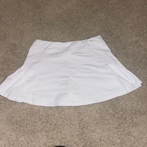 Simple White Tennis Skirt